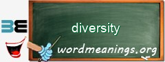 WordMeaning blackboard for diversity